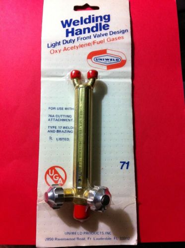 Welding handle/ #71 light duty oxy-acetylene/fuel gases. type 17/uniweld- new for sale