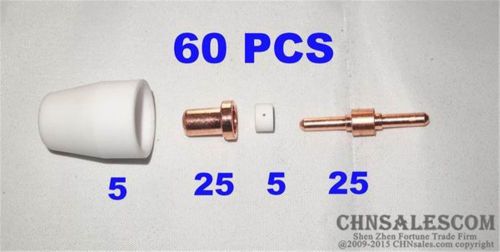 60 PCS PT-31 Plasma Cutter Consumabes  Extended TIP Electrode For Cut-40
