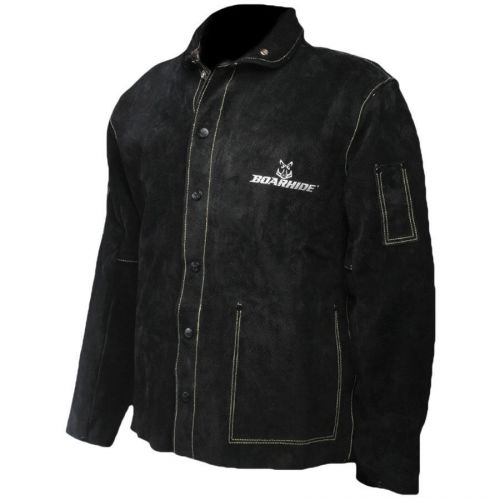 Welding jacket black boarhide caiman mig/tig welding coat caiman 3029-5 (large) for sale
