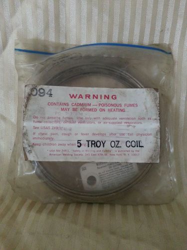Price drop***mil-spec 5 oz. coil cadmium easy-flo silver alloy brazing wire .094 for sale
