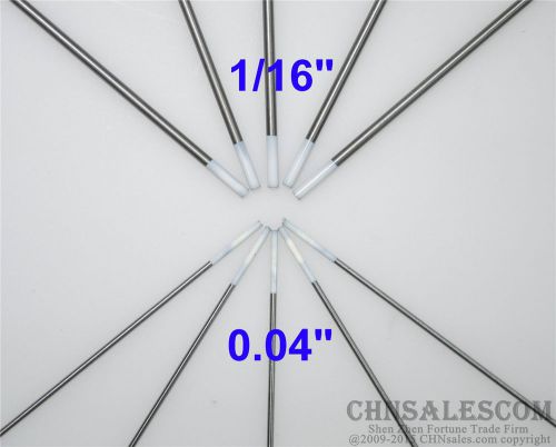 10 pcs WZ8  0.04&#034;X6&#034;  1/16&#034;X6&#034;  Zirconiated Tungsten Electrode White
