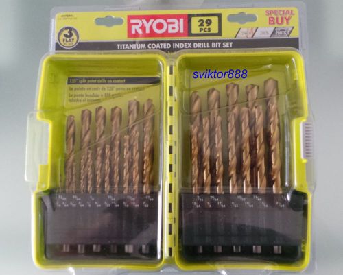 New ryobi 29-piece titanium coated index drill bit set for sale