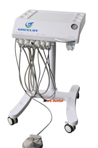 New Mobile Dental Delivery Cart Unit+Ultrasonic Scaler Handpiece+Curing Light CE