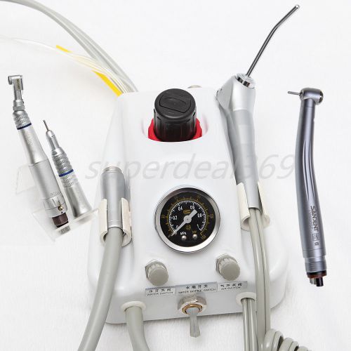 Dental turbine unit compressor+dental low speed kit + high speed push button 4h for sale