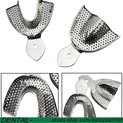 2 PCS 1 Set Dental dentist study  Stainless Steel Anterior Impression Trays 5A