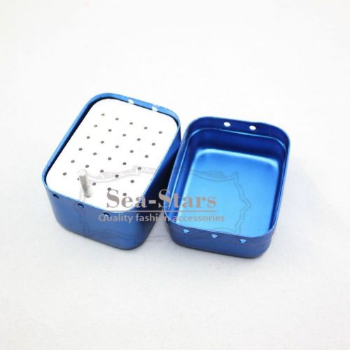 30 Holes Blue 1 PC Dental Autoclave Disinfection Box Case For Diamond Bur Holder