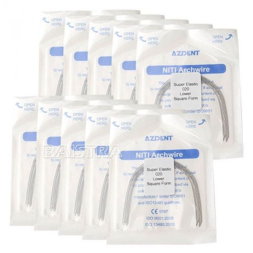 20 packs dental archwire orthodontic super elastic niti round square round for sale