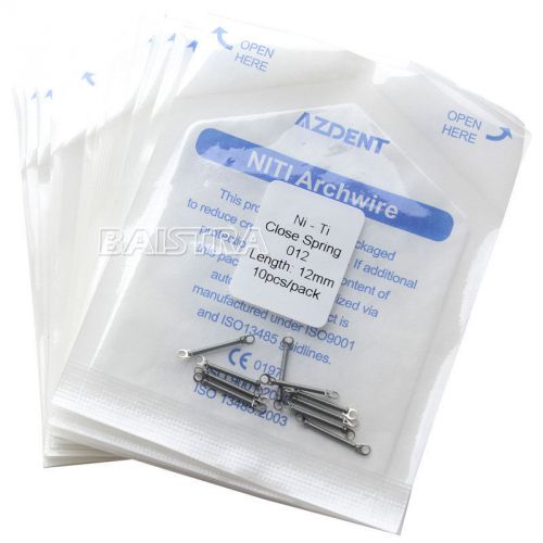 Free ship 10 pack new dental Orthodontic Closed Coil Spring 0.012*12mm 10PC/Pack