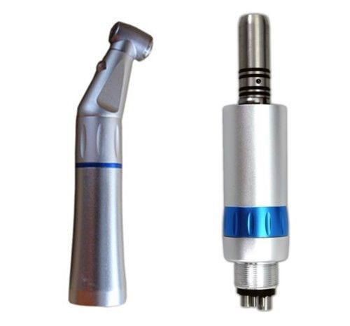 Dental Low Speed Optic Fiber Handpiece kit Contra-angle &amp; Air Motor Inner Water