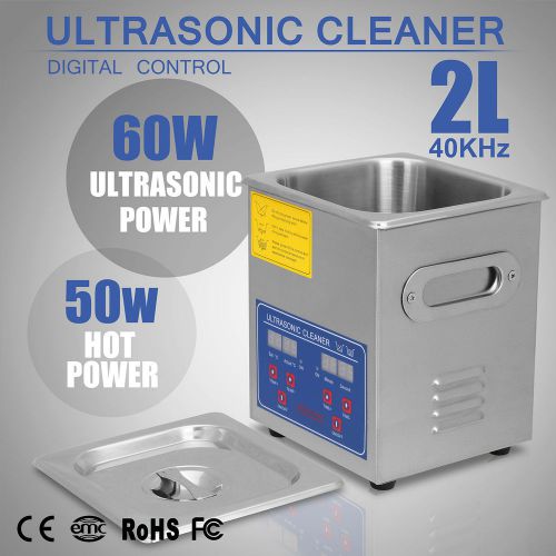 2L 2 L ULTRASONIC CLEANER LARGE TIMER 11OV/60Hz SAFE TO USE HIGH EFFICIENCY
