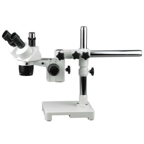 20X-40X-80X Trinocular Stereo Microscope on Single Arm Boom Stand