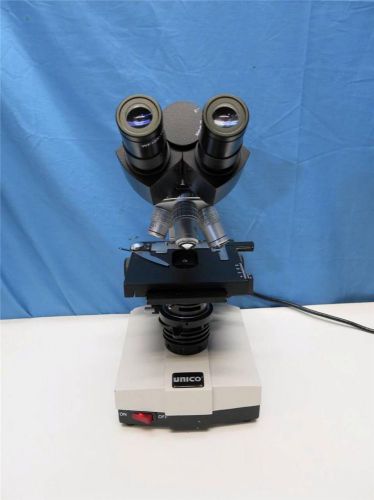 Unico G300 Microscope Lab Laboratory Microscope (4) Objectives, 100x 40x 10x 4x
