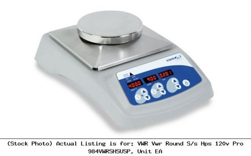 Vwr vwr round s/s hps 120v pro 984vwrshsusp, unit ea laboratory apparatus for sale