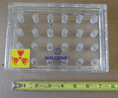 Nalgene centrifuge radiation Beta shield box 24 slots PN 71-6720-0150 with lid