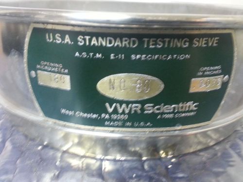 NO. 80 V.W.R Scientific No. 80 USA Standard Testing Sieve 0.0070inches