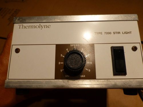 Thermolyne type 7200 stir light  7&#034; x 7&#034; surface 220 volts magnetic stirrer for sale