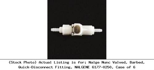 Nalge nunc valved, barbed, quick-disconnect fitting, nalgene 6177-0250, case of for sale