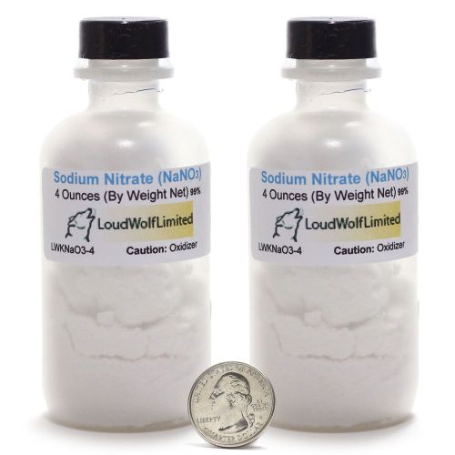 Sodium Nitrate / Fine Powder / 8 Ounces / 99.9+% Pure / Food Grade / SHIPS FAST