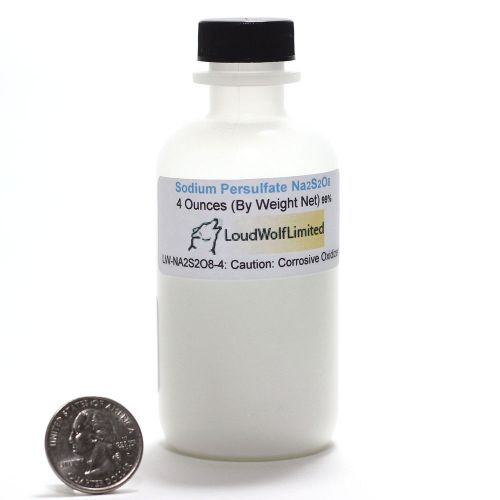 Sodium Persulfate  Ultra-Pure (98%)  Fine Powder  4 Oz  SHIPS FAST from USA