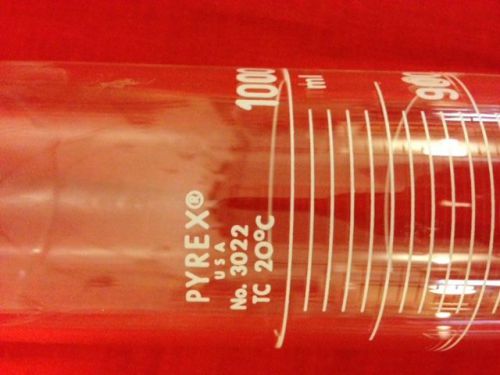 PYREX 1000mL GLASS HEX BASE GRADUATED CYLINDER No. 3022