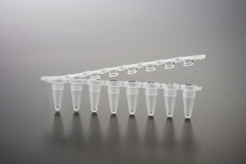 8-Strip PCR tubes with Strip Caps (0.1ml, Low Profile, flat caps, 125 Strips)