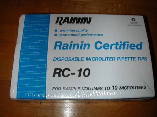 1,000 pack Rainin RC-10 Disposable 10 Microliter Pipette Tips