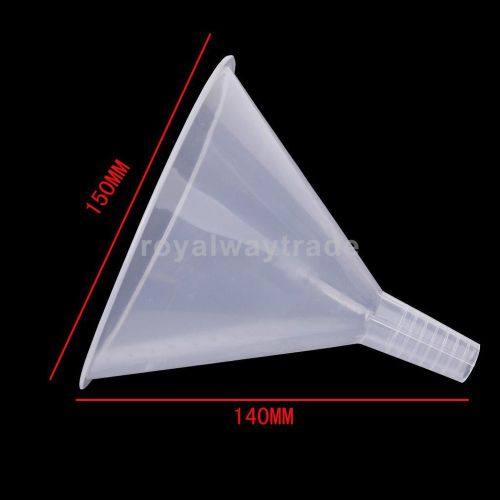 150mm Plastic Funnel for Kitchen Laboratory Garage Car Liquids Oil -Transparent