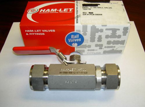 Ham-let stainless steel ball valve - h-700-ss-l-3/4&#034;-ld, 3/4&#034; tube for sale