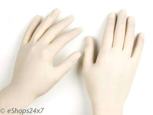 Brand New Latex Lightly Powdered Disposable Gloves a - Lot Of 50 (Medium Size)