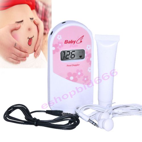 Sale 2.5 MHz Fetal Doppler Fetal Heart Monitor with LCD display &amp; Gel CE Pink CE