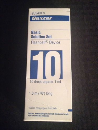 NEW BAXTER Basic Solution Set Flashball Device 2C5401 S 10 Drops 1ml 70&#034; Long