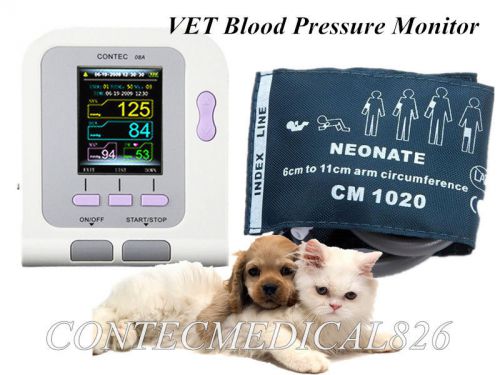 NEW blood pressure monitor CONTEC08A for vet using,6-11cm cuff,CE FDA passed