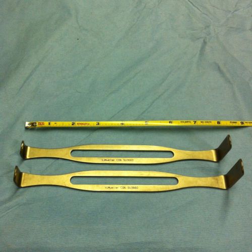 Set Of 2 V. MUELLER Retractor CO6 SU3660 Stainless Great Cond.