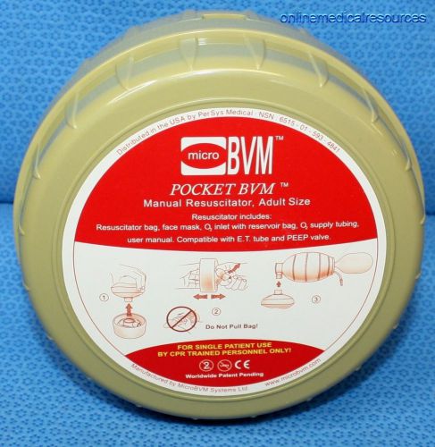 Microbvm systems micro pocket bvm manual resuscitator adult usgi new for sale