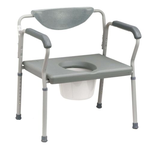 Drive Medical Bariatric Assembled Commode, Grey
