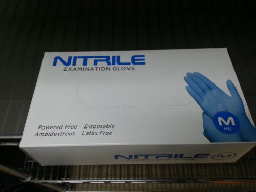 Medical ,fda  nitrile gloves (latex, powder free) ambidextrous , medium for sale