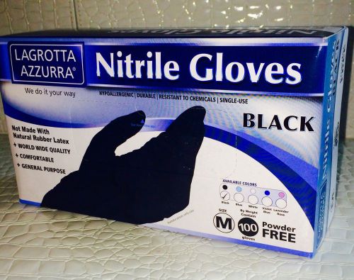 1000 nitrile no examination gloves black color powder free size m for sale