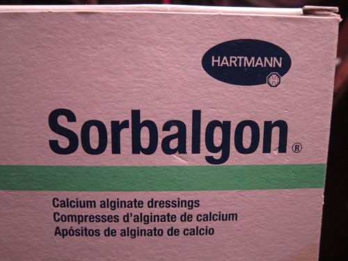 Sorbalgon Calcium alginate bandages wet to dry drainage 2x2 Hartmann
