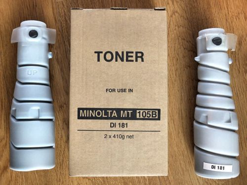 Minolta MT105B Di181 Genuine Toner x2 Bottles. BNIB