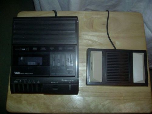 Panasonic Full-Size Cassette Recorder Transcriber Foot Pedal &amp; 6 Cassette Tapes!