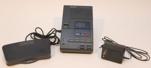 Sony Microcassette Transcriber M-2000 with Foot pedal and AC Adapter WORKS GREAT