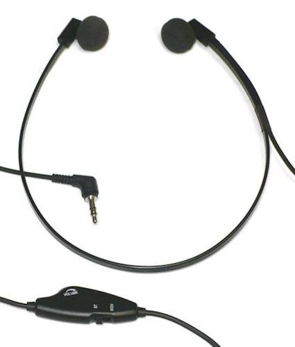 Lanier MP-555 425-3117 3.5 mm Dual Speaker Transcription Headset  Vol. Control