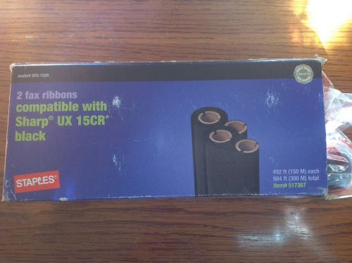 Staples compatible Sharp UX 15CR Black 2ribbons Model SFS-102R