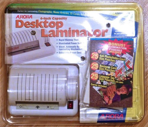Aurora 4&#034; desktop laminator model lm402-75 brand new unopened with 75 pouches for sale