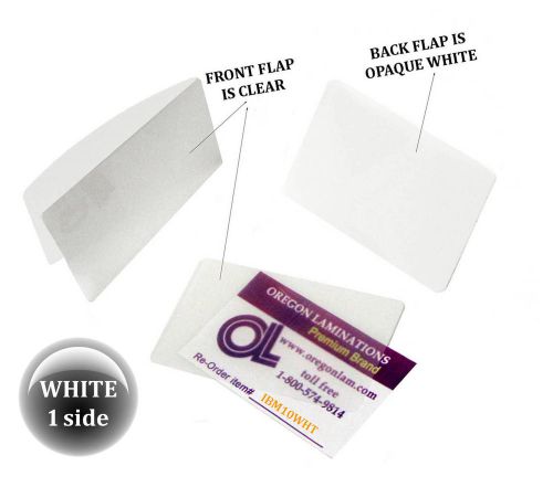 Qty 1000 white/clear ibm card laminating pouches 2-5/16 x 3-1/4 for sale
