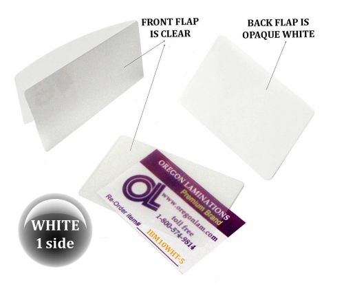 Qty 500 white/clear ibm card laminating pouches 2-5/16 x 3-1/4 for sale