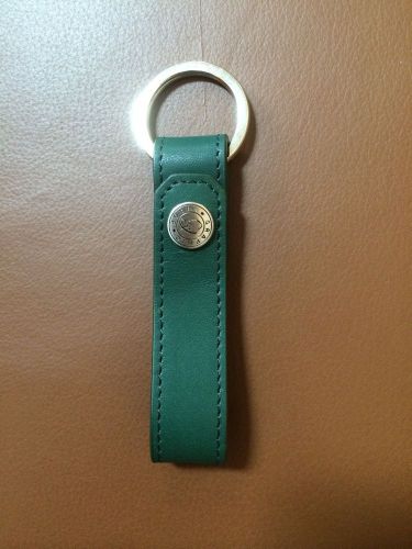 Nip dark green leather key ring 4-1/2&#034;x3/4&#034; mpn kyltgreen stocking stuffer for sale