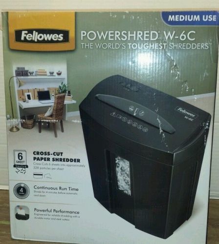 Fellowes Powershred W-6C Cross-Cut Shredder an open box item