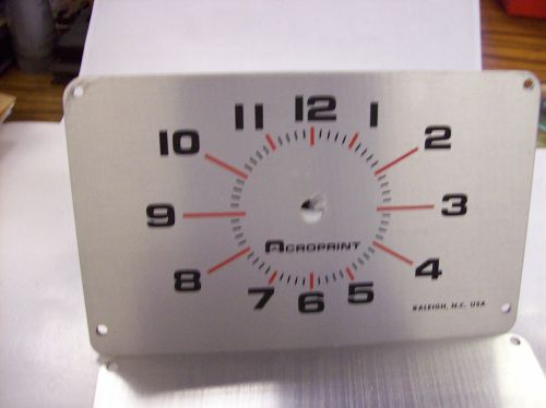 Acroprint time clock Repair part  dial face &amp; front glass (lense) brand new set