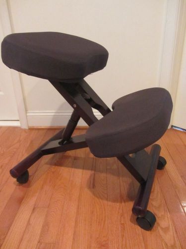 Star ergonomic wood knee w/memory foam espresso office chair for sale